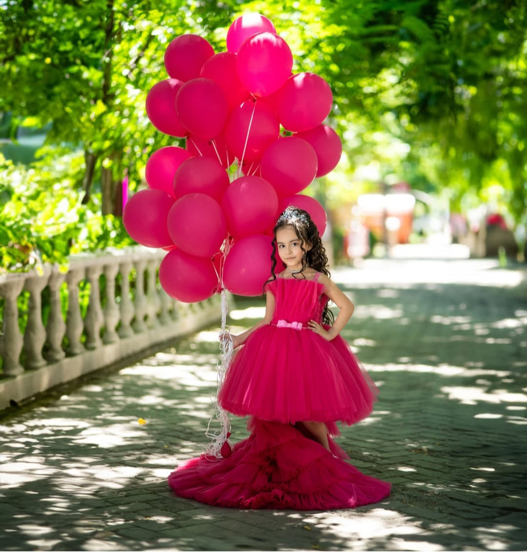 BABY PROUD PARTY WEAR FROCK WITH TAIL
