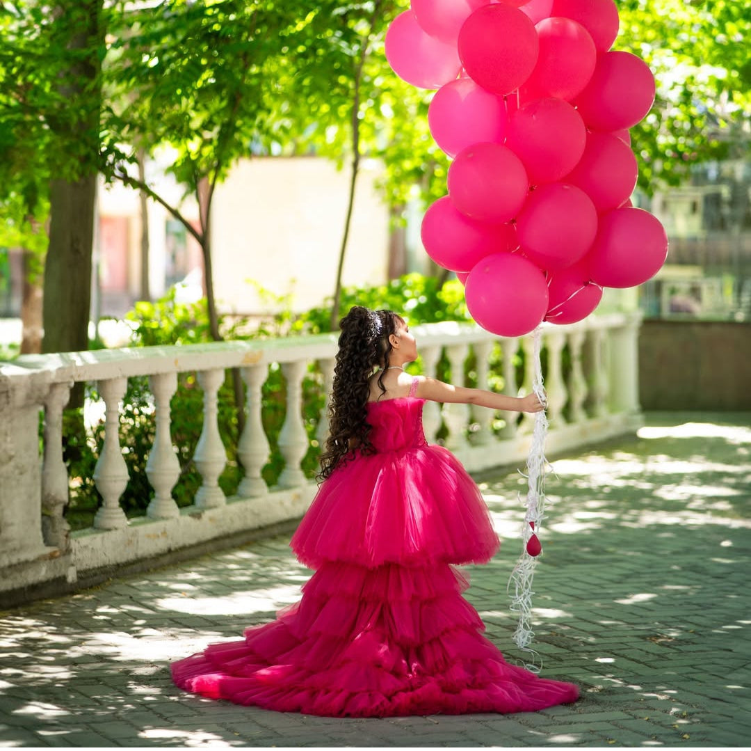 BABY PROUD PARTY WEAR FROCK WITH TAIL