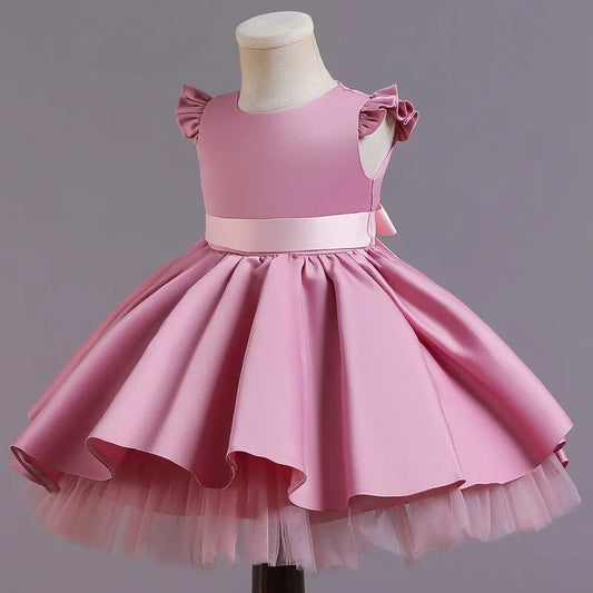 BABY PROUD PEACH COLOR FROCK WITH HAIR BAND