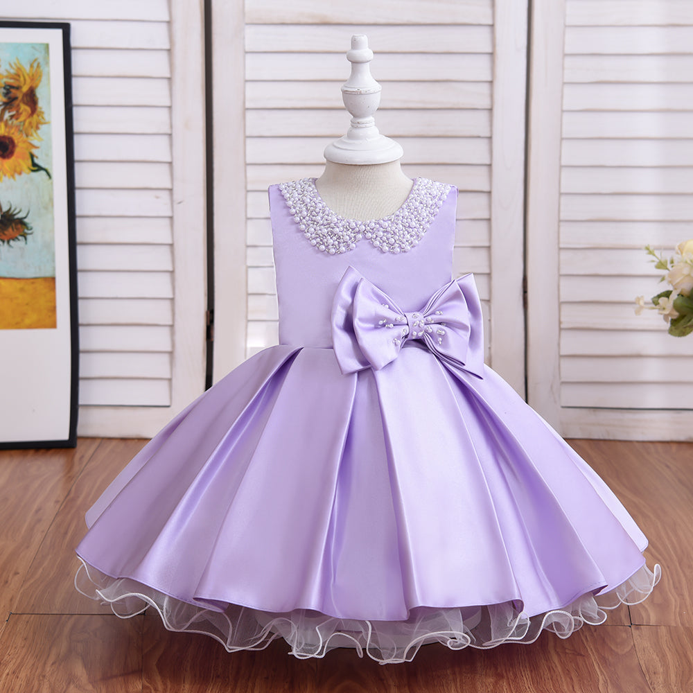 Beautiful Birthday Party Frock Dress Hair Band & Shoes