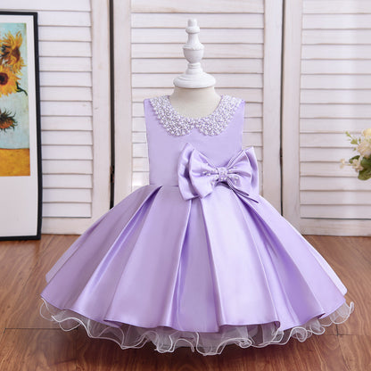 Beautiful Birthday Party Frock Dress Hair Band & Shoes