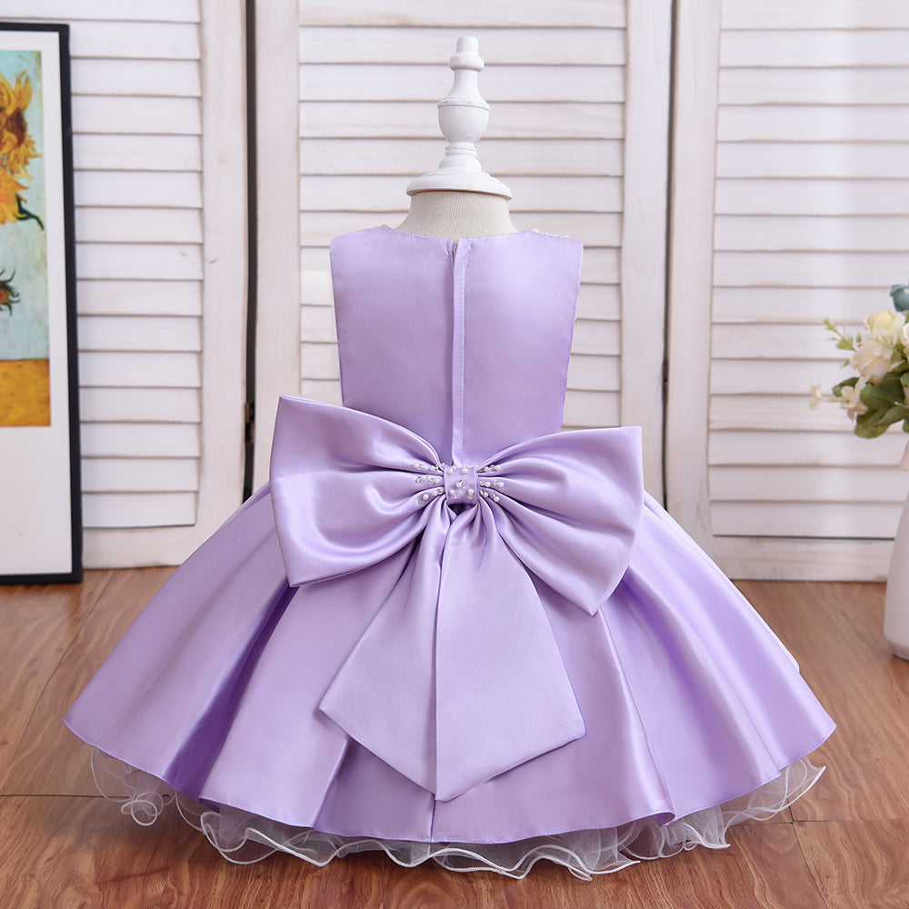 Beautiful Birthday Party Frock Dress Hair Band & Shoes