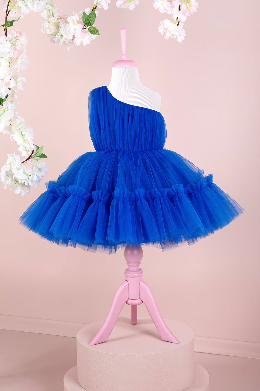 BABY PROUD ROYAL BLUE COLOR FROCK WITH HAIR BAND