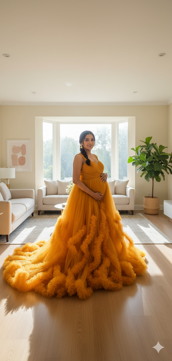 Elegant Maternity Gown – Embrace Comfort & Style
