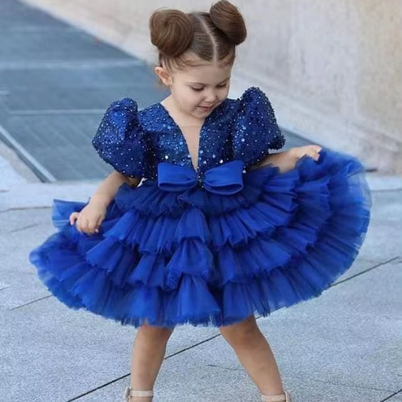 👗 Embellished Partywear Frock Set for Girls 👑