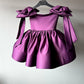 BABY PROUD WINE COLOR FROCK WITH HAIR BAND