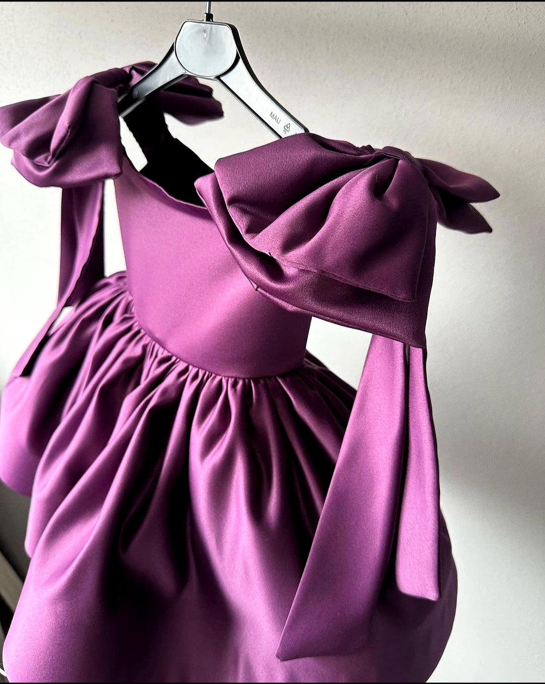 BABY PROUD WINE COLOR FROCK WITH HAIR BAND