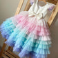 BABY PROUD MULTY COLOR FROCK WITH HAIR BAND