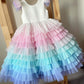 BABY PROUD MULTY COLOR FROCK WITH HAIR BAND