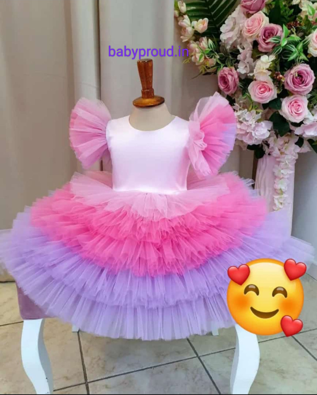 BABY PROUD PARTY WEAR FROCK