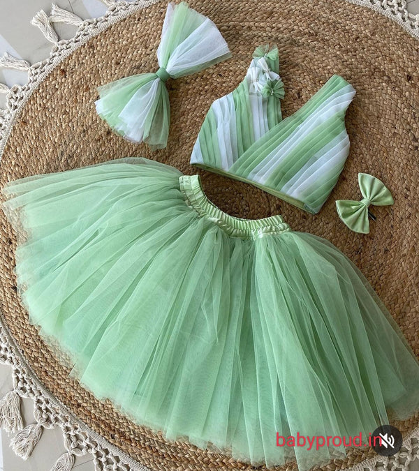BABY PROUD PARTY WEAR SKIRTS AND TOP