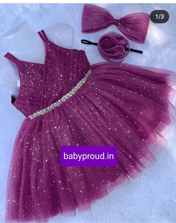 BABY PROUD PARTY WEAR FROCK