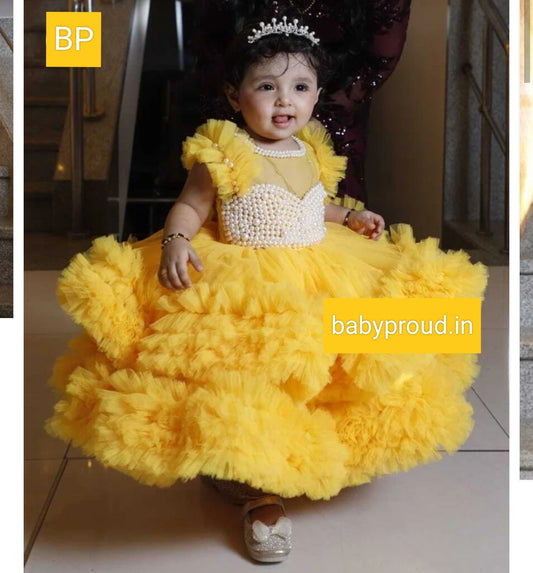 BABY PROUD PARTY WEAR FROCK