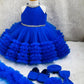 BABY PROUD PARTY WEAR FROCK ,WITH SHOES, HAIR BAND AND TAIL