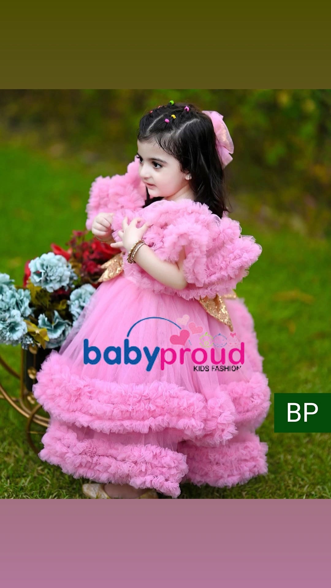 baby proud party wear gown