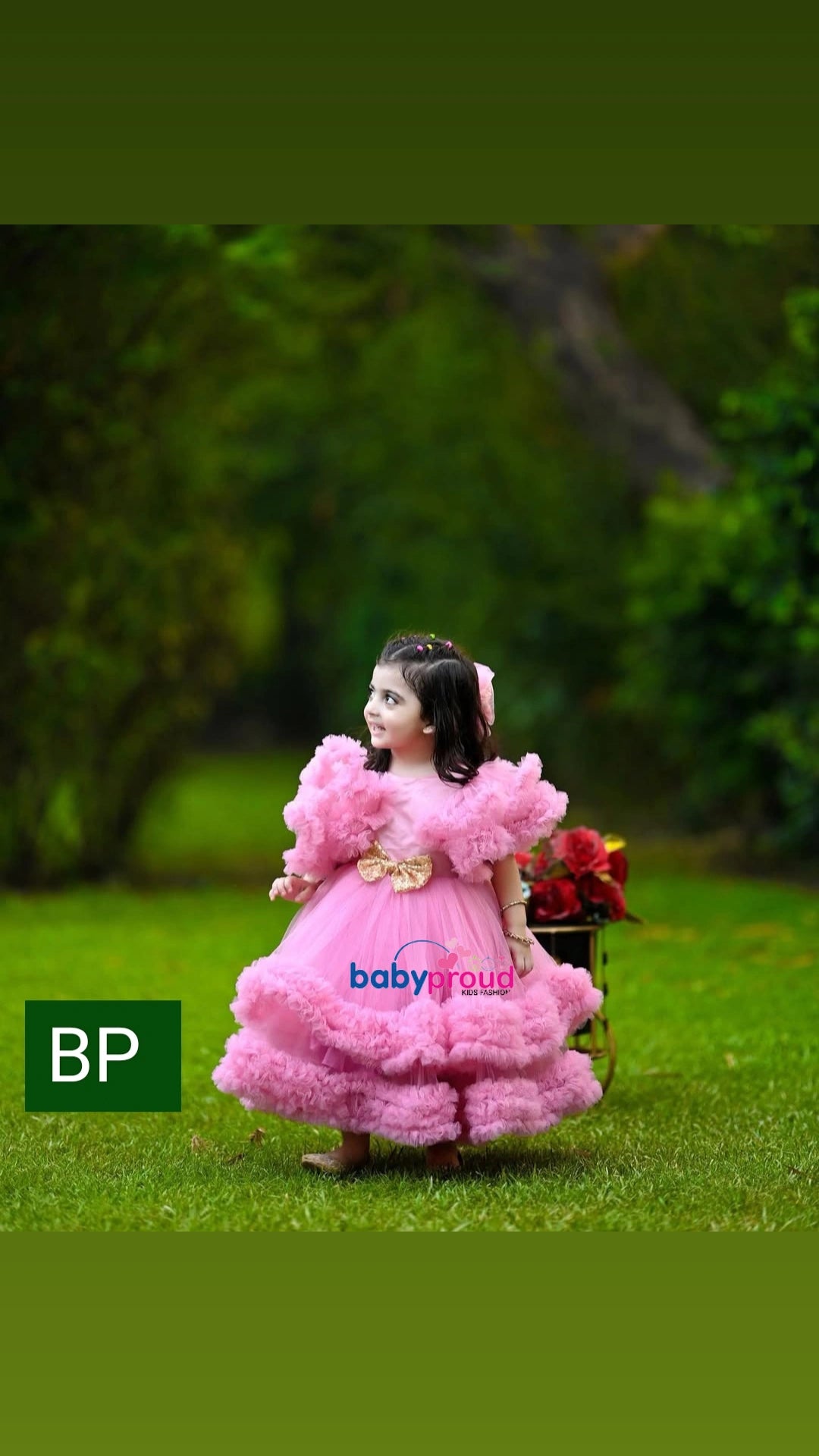 baby proud party wear gown