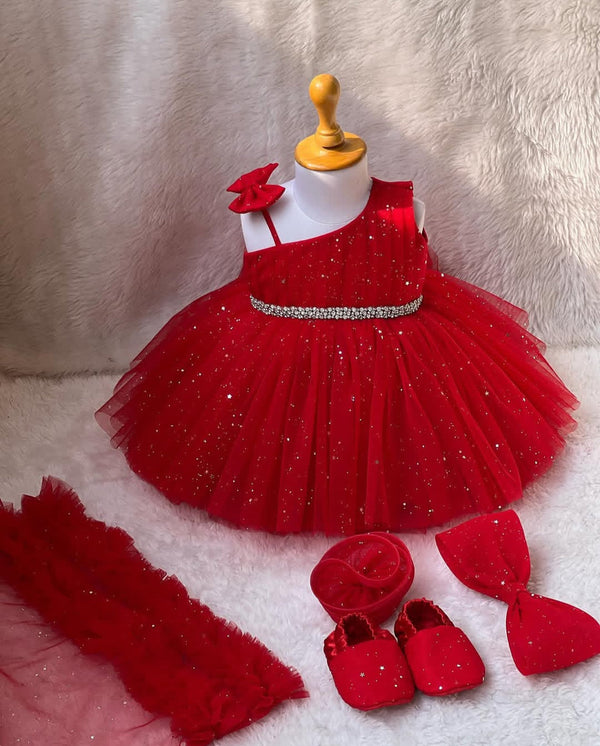 👗 Embellished Partywear Frock Set for Girls 👑