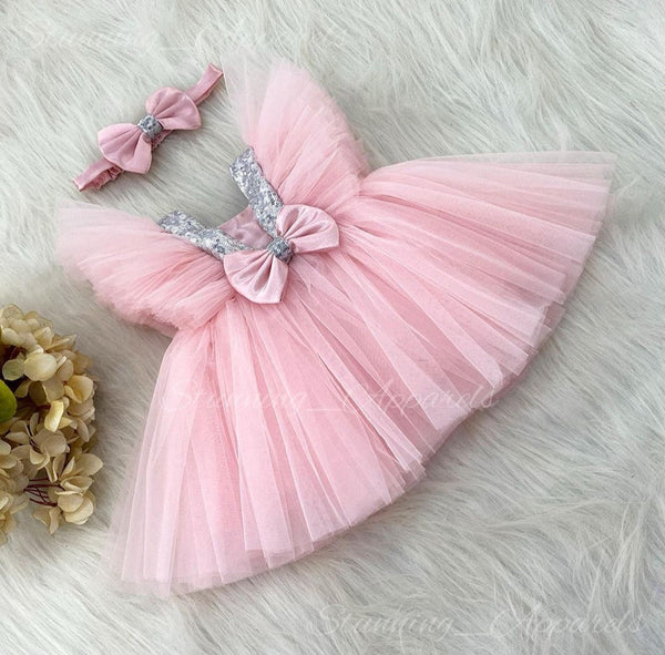 👗 Embellished Partywear Frock Set for Girls 👑