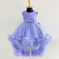 BABY PROUD PARTY WEAR FROCK HIGH & LOW WITH HAIR BAND