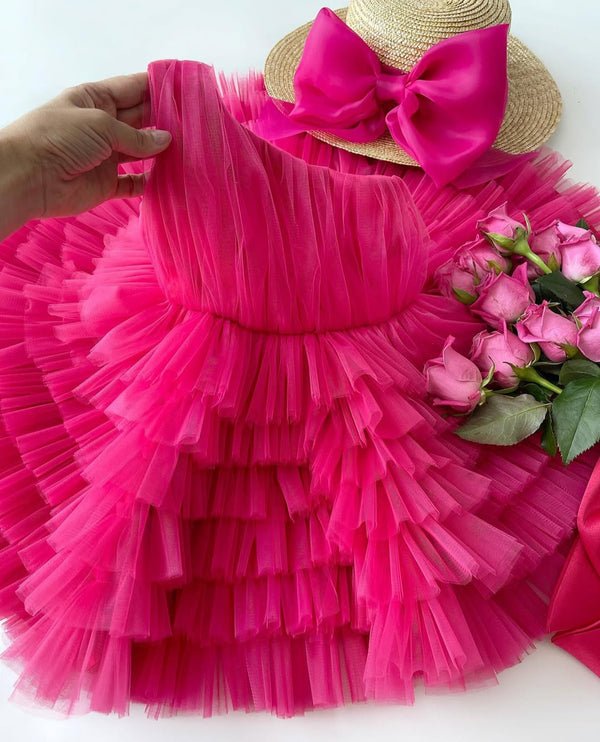 Baby Proud Party wear frock with Hair Band