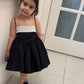 👗 Black & White Embellished Partywear Frock for Girls full sets with