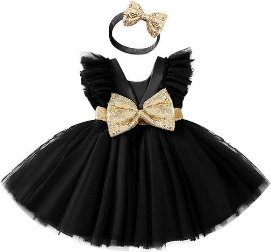 Baby Proud Black Color Kids Girls Dress