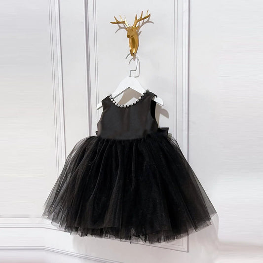 Baby Proud Black Color Party Wear Kids Baby Frock