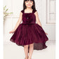 Baby Proud barburry Chiffon Tissue Net Frock Flower Applique