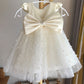 Baby proud White Net Pearls Party Wear Kids Baby Frock