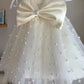 Baby proud White Net Pearls Party Wear Kids Baby Frock