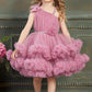 Babyproud Peach Net Sparkle Kids Girls Party Dress