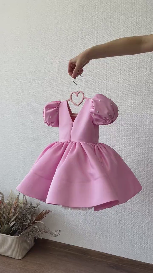 Baby Proud Party Wear Frock With Hairband