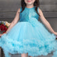 Baby Frock With Ruffled And Bow Embellishment For Girls