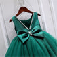 BABY PROUD DARK GREEN COLOR FROCK WITH HAIR BAND