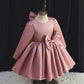 BABY PROUD DARK PEACH COLOR FROCK WITH HAIR BAND